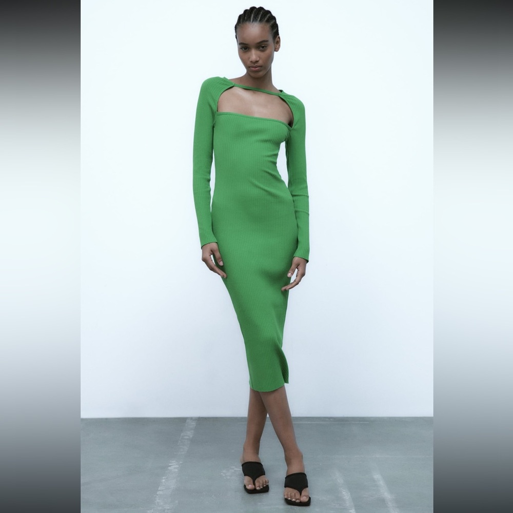ZARA NWT RIB ARM WARMER DRESS